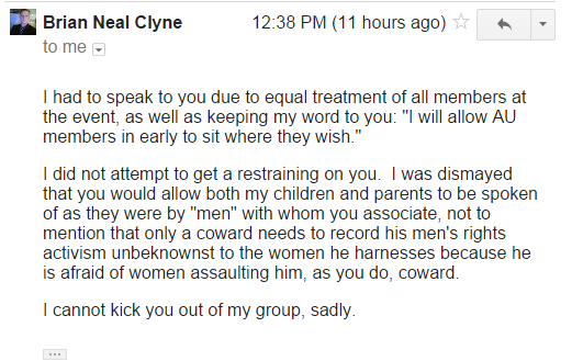 Brian Clyne calls Sage a coward